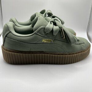 Puma X Fenty Creeper Phatty Nubuck ' Green Fog' Gum Women's Size 6 New